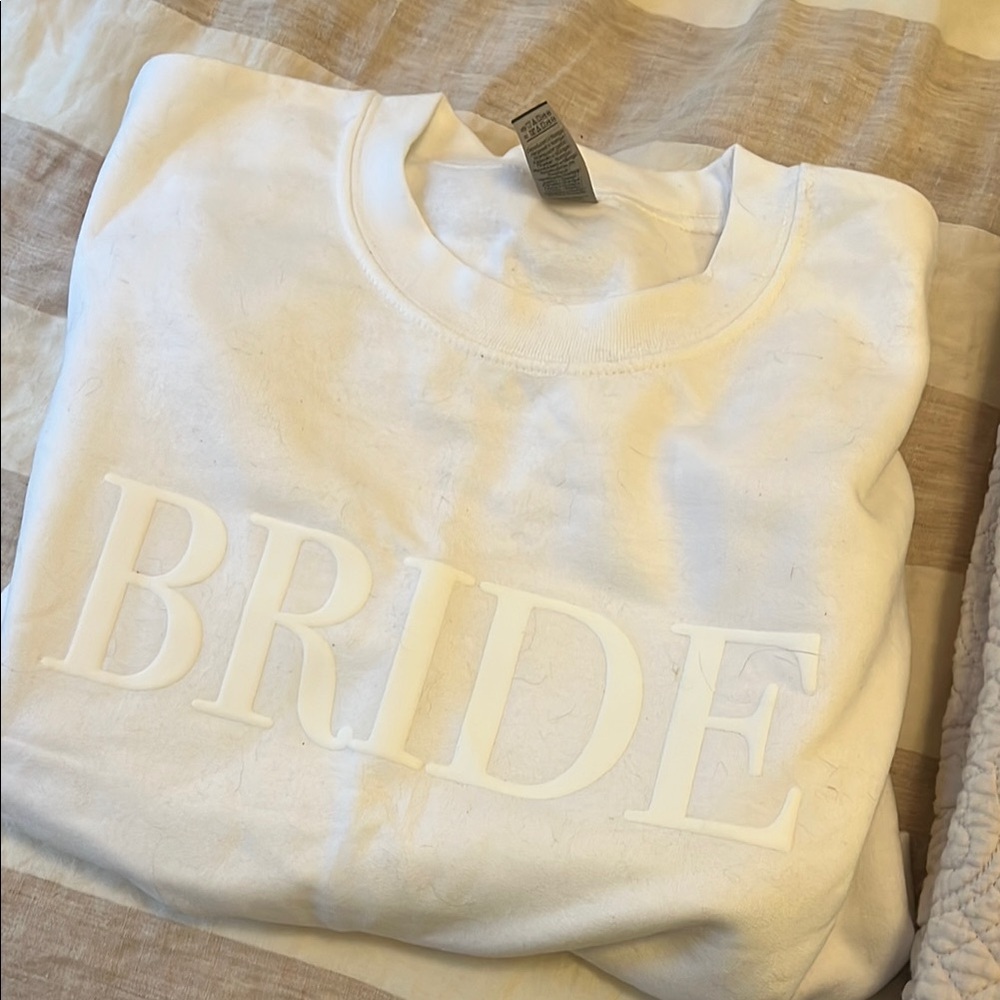 White 'Bride' Sweatshirt NWOT